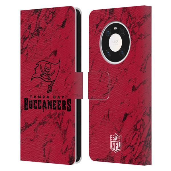NFL Tampa Bay Buccaneers Graphics Coloured Marble Leather Book Wallet Case Cover For Huawei Mate 40 Pro 5G