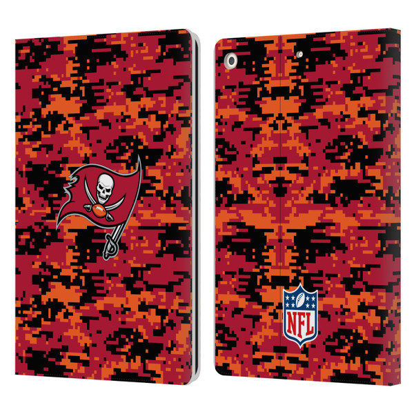 NFL Tampa Bay Buccaneers Graphics Digital Camouflage Leather Book Wallet Case Cover For Apple iPad 10.2 2019/2020/2021