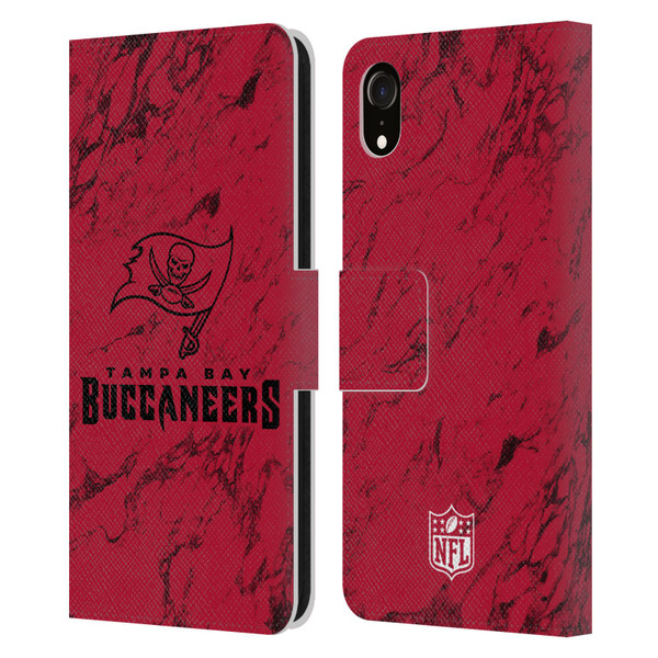 NFL Tampa Bay Buccaneers Graphics Coloured Marble Leather Book Wallet Case Cover For Apple iPhone XR