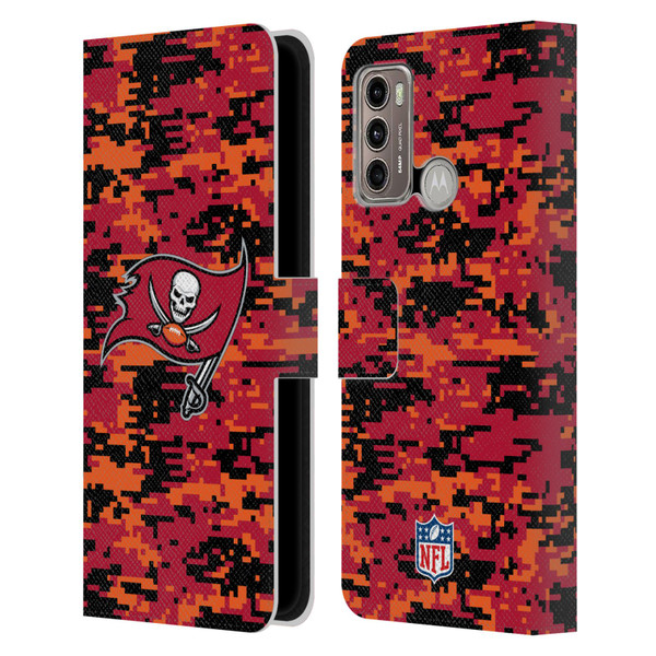 NFL Tampa Bay Buccaneers Graphics Digital Camouflage Leather Book Wallet Case Cover For Motorola Moto G60 / Moto G40 Fusion