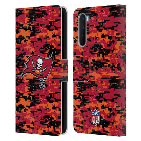 NFL Tampa Bay Buccaneers Graphics Digital Camouflage Leather Book Wallet Case Cover For OnePlus Nord 5G