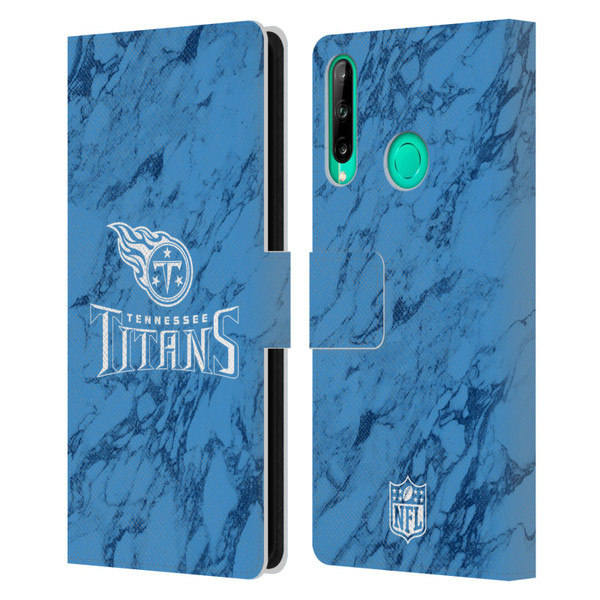 NFL Tennessee Titans Graphics Coloured Marble Leather Book Wallet Case Cover For Huawei P40 lite E
