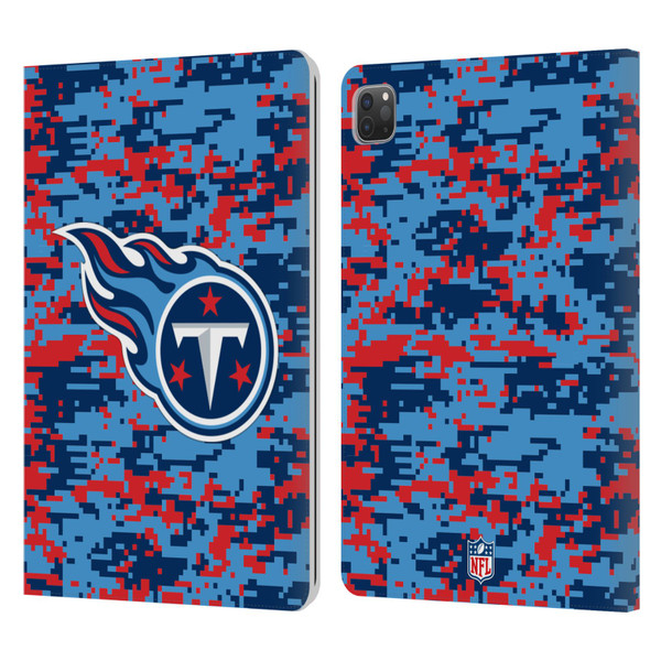 NFL Tennessee Titans Graphics Digital Camouflage Leather Book Wallet Case Cover For Apple iPad Pro 11 2020 / 2021 / 2022