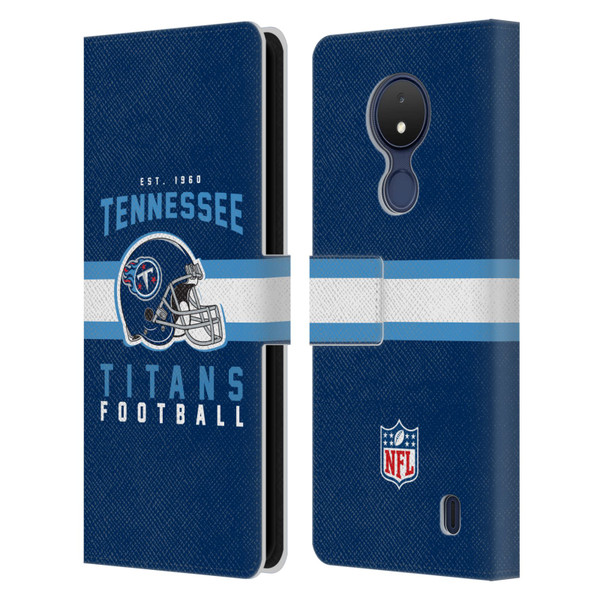 NFL Tennessee Titans Graphics Helmet Typography Leather Book Wallet Case Cover For Nokia C21