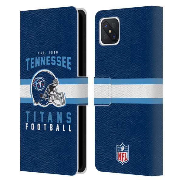 NFL Tennessee Titans Graphics Helmet Typography Leather Book Wallet Case Cover For OPPO Reno4 Z 5G