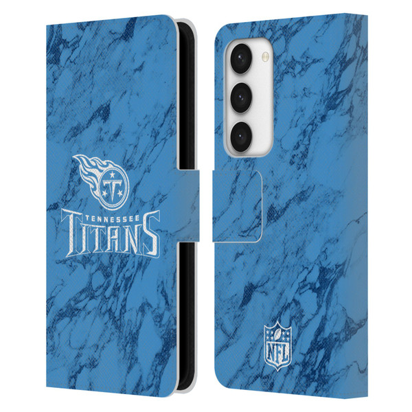 NFL Tennessee Titans Graphics Coloured Marble Leather Book Wallet Case Cover For Samsung Galaxy S23 5G