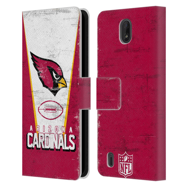 NFL Arizona Cardinals Logo Art Banner Leather Book Wallet Case Cover For Nokia C01 Plus/C1 2nd Edition
