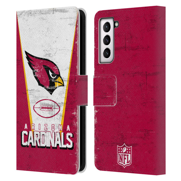NFL Arizona Cardinals Logo Art Banner Leather Book Wallet Case Cover For Samsung Galaxy S21 5G