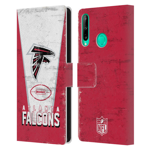 NFL Atlanta Falcons Logo Art Banner Leather Book Wallet Case Cover For Huawei P40 lite E