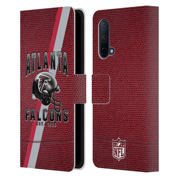 NFL Atlanta Falcons Logo Art Football Stripes Leather Book Wallet Case Cover For OnePlus Nord CE 5G