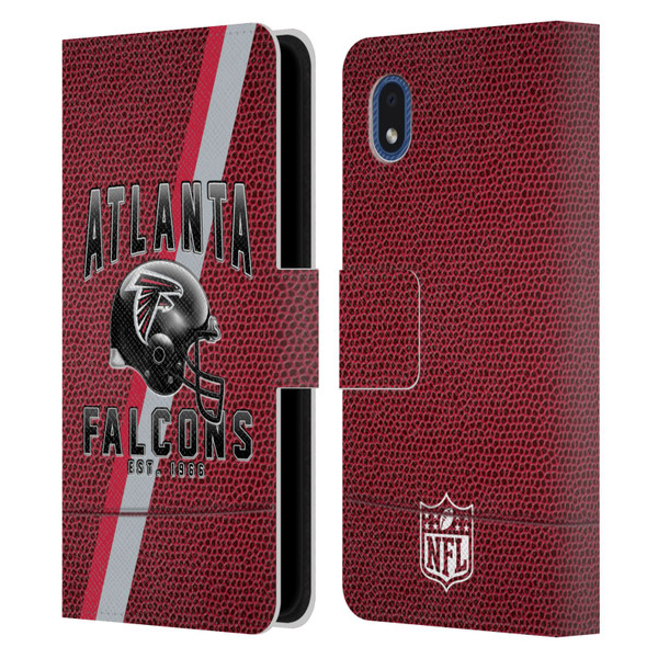 NFL Atlanta Falcons Logo Art Football Stripes Leather Book Wallet Case Cover For Samsung Galaxy A01 Core (2020)