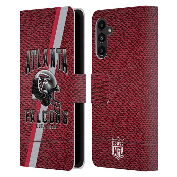 NFL Atlanta Falcons Logo Art Football Stripes Leather Book Wallet Case Cover For Samsung Galaxy A13 5G (2021)