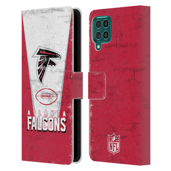 NFL Atlanta Falcons Logo Art Banner Leather Book Wallet Case Cover For Samsung Galaxy F62 (2021)
