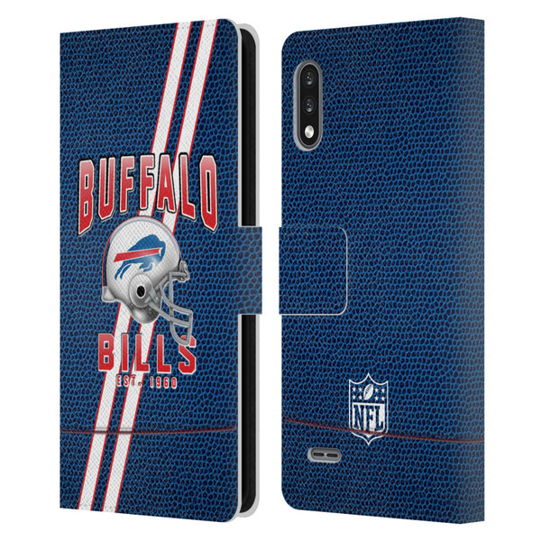 NFL Buffalo Bills Logo Art Football Stripes Leather Book Wallet Case Cover For LG K22