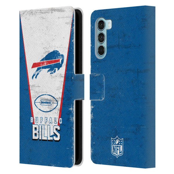NFL Buffalo Bills Logo Art Banner Leather Book Wallet Case Cover For Motorola Edge S30 / Moto G200 5G