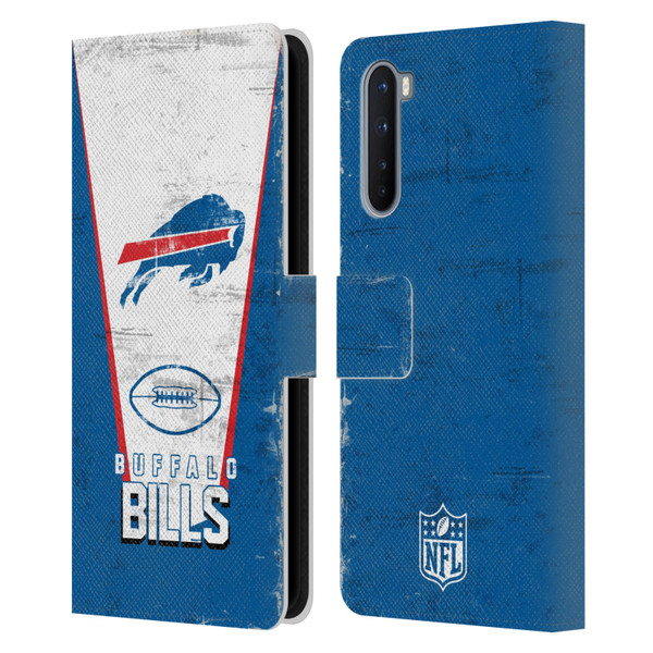 NFL Buffalo Bills Logo Art Banner Leather Book Wallet Case Cover For OnePlus Nord 5G