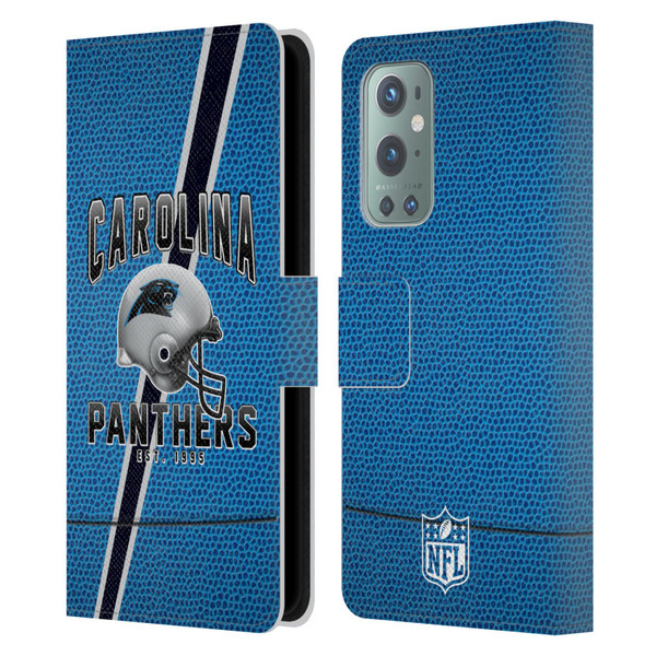 NFL Carolina Panthers Logo Art Football Stripes Leather Book Wallet Case Cover For OnePlus 9