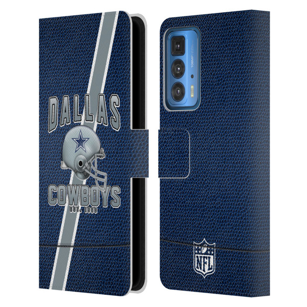 NFL Dallas Cowboys Logo Art Football Stripes Leather Book Wallet Case Cover For Motorola Edge 20 Pro