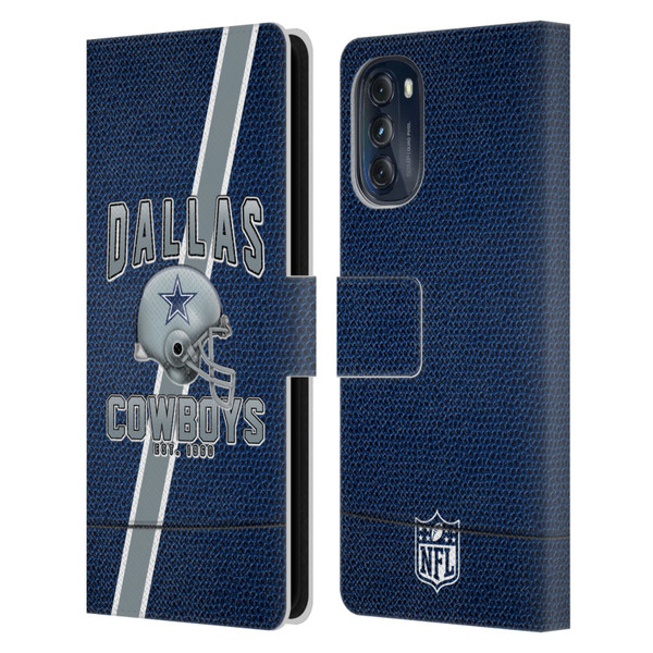 NFL Dallas Cowboys Logo Art Football Stripes Leather Book Wallet Case Cover For Motorola Moto G (2022)