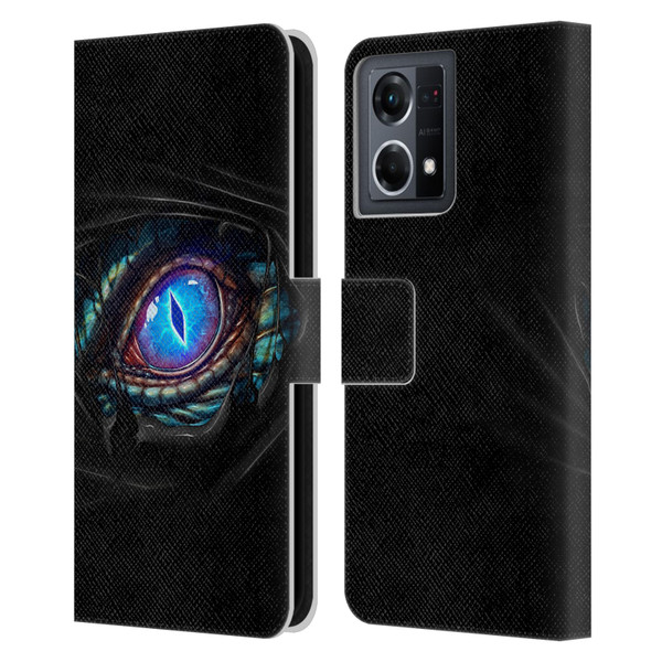 Christos Karapanos Mythical Dragon's Eye Leather Book Wallet Case Cover For OPPO Reno8 4G