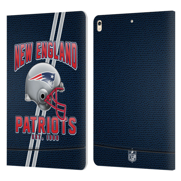 NFL New England Patriots Logo Art Football Stripes Leather Book Wallet Case Cover For Apple iPad Pro 10.5 (2017)