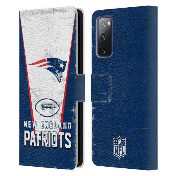 NFL New England Patriots Logo Art Banner Leather Book Wallet Case Cover For Samsung Galaxy S20 FE / 5G