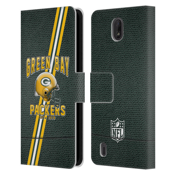 NFL Green Bay Packers Logo Art Football Stripes Leather Book Wallet Case Cover For Nokia C01 Plus/C1 2nd Edition