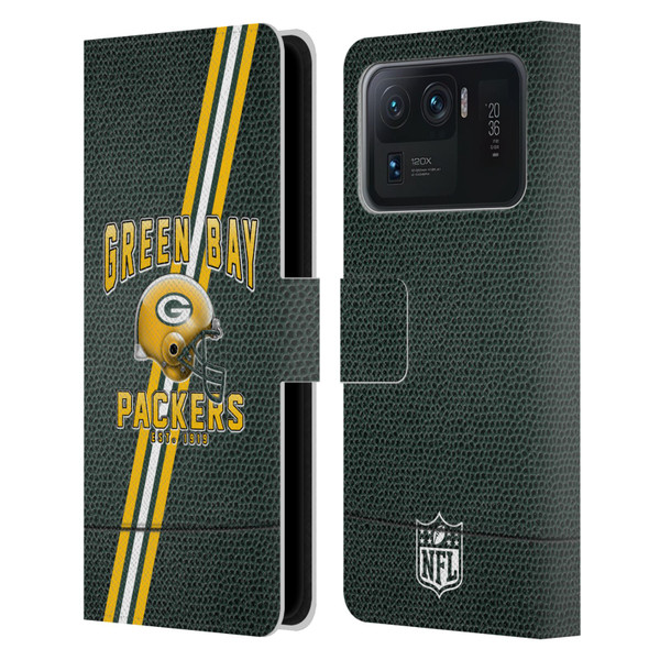 NFL Green Bay Packers Logo Art Football Stripes Leather Book Wallet Case Cover For Xiaomi Mi 11 Ultra