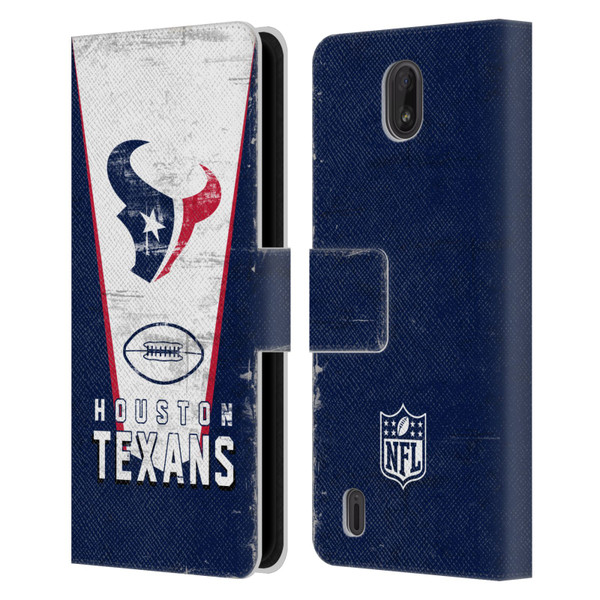 NFL Houston Texans Logo Art Banner Leather Book Wallet Case Cover For Nokia C01 Plus/C1 2nd Edition