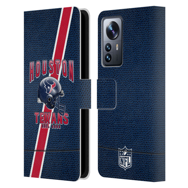 NFL Houston Texans Logo Art Football Stripes Leather Book Wallet Case Cover For Xiaomi 12 Pro