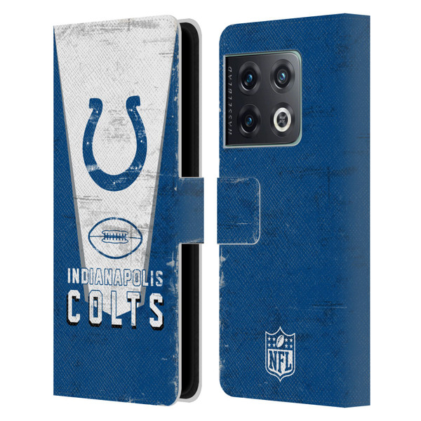 NFL Indianapolis Colts Logo Art Banner Leather Book Wallet Case Cover For OnePlus 10 Pro