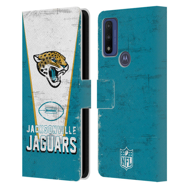 NFL Jacksonville Jaguars Logo Art Banner Leather Book Wallet Case Cover For Motorola G Pure