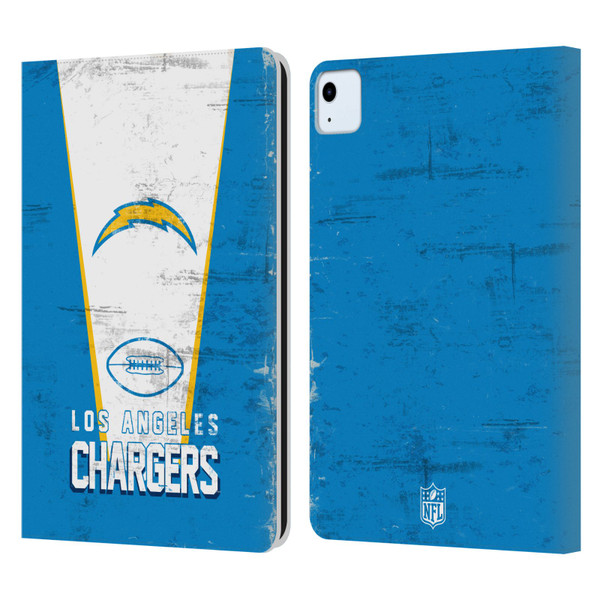 NFL Los Angeles Chargers Logo Art Banner Leather Book Wallet Case Cover For Apple iPad Air 11 2020/2022/2024