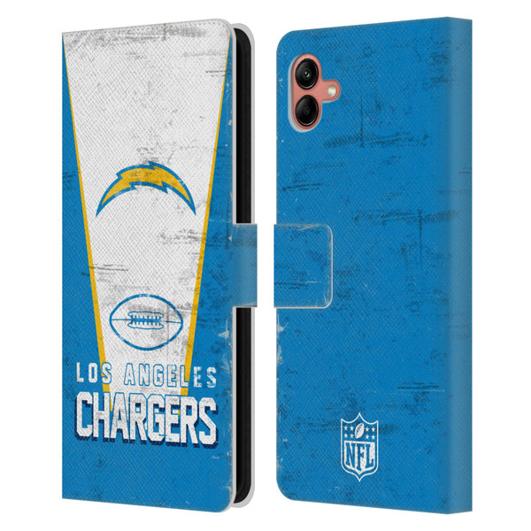NFL Los Angeles Chargers Logo Art Banner Leather Book Wallet Case Cover For Samsung Galaxy A04 (2022)
