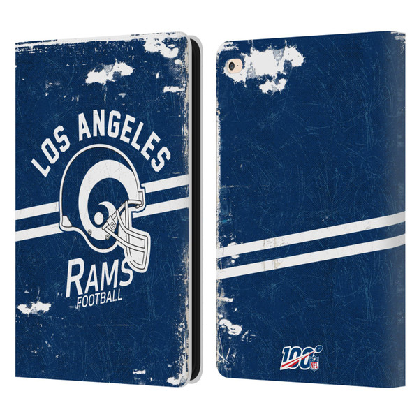 NFL Los Angeles Rams Logo Art Helmet Distressed Look 100th Leather Book Wallet Case Cover For Apple iPad Air 2 (2014)