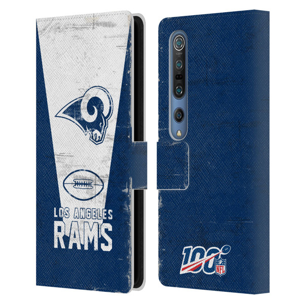 NFL Los Angeles Rams Logo Art Banner 100th Leather Book Wallet Case Cover For Xiaomi Mi 10 5G / Mi 10 Pro 5G