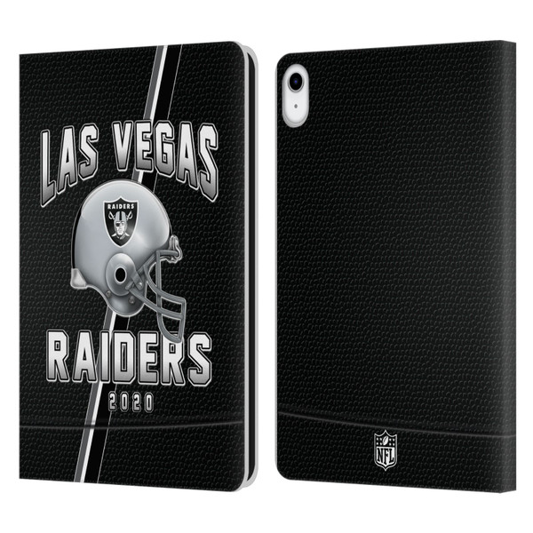 NFL Las Vegas Raiders Logo Art Football Stripes 100th Leather Book Wallet Case Cover For Apple iPad 10.9 2022/2025