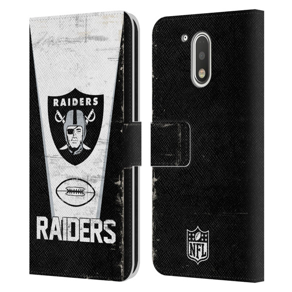 NFL Las Vegas Raiders Logo Art Banner 100th Leather Book Wallet Case Cover For Motorola Moto G41