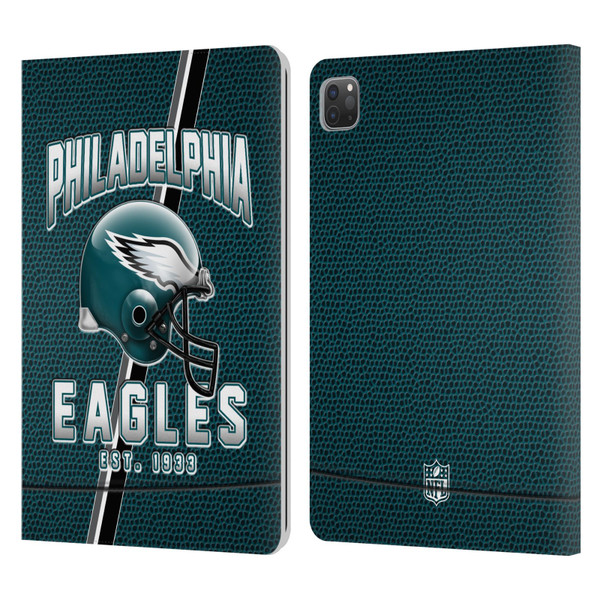 NFL Philadelphia Eagles Logo Art Football Stripes Leather Book Wallet Case Cover For Apple iPad Pro 11 2020 / 2021 / 2022