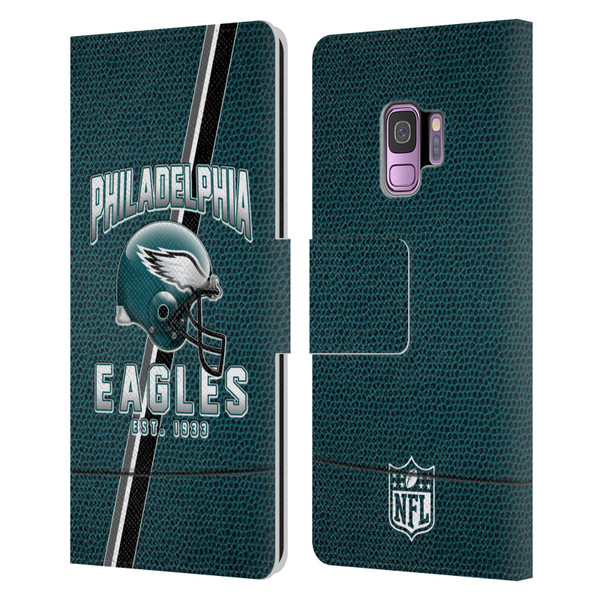 NFL Philadelphia Eagles Logo Art Football Stripes Leather Book Wallet Case Cover For Samsung Galaxy S9