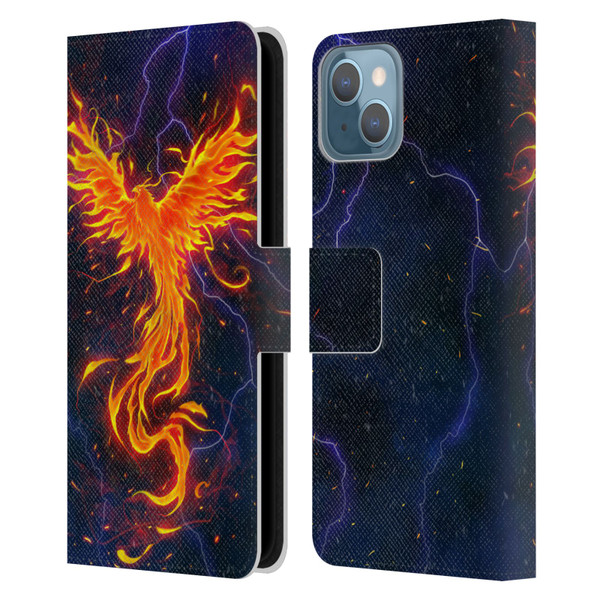 Christos Karapanos Phoenix 3 Rage Leather Book Wallet Case Cover For Apple iPhone 13