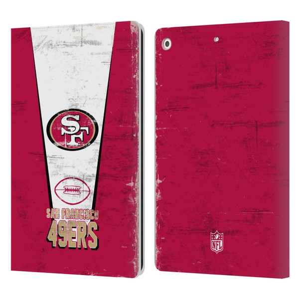 NFL San Francisco 49ers Logo Art Banner Leather Book Wallet Case Cover For Apple iPad 10.2 2019/2020/2021