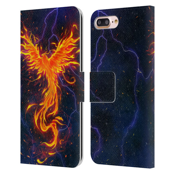 Christos Karapanos Phoenix 3 Rage Leather Book Wallet Case Cover For Apple iPhone 7 Plus / iPhone 8 Plus