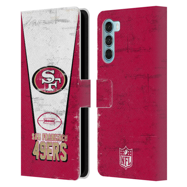 NFL San Francisco 49ers Logo Art Banner Leather Book Wallet Case Cover For Motorola Edge S30 / Moto G200 5G