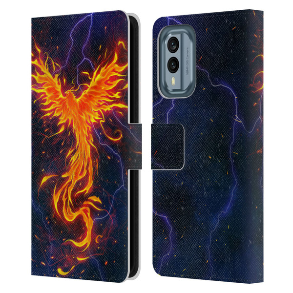 Christos Karapanos Phoenix 3 Rage Leather Book Wallet Case Cover For Nokia X30