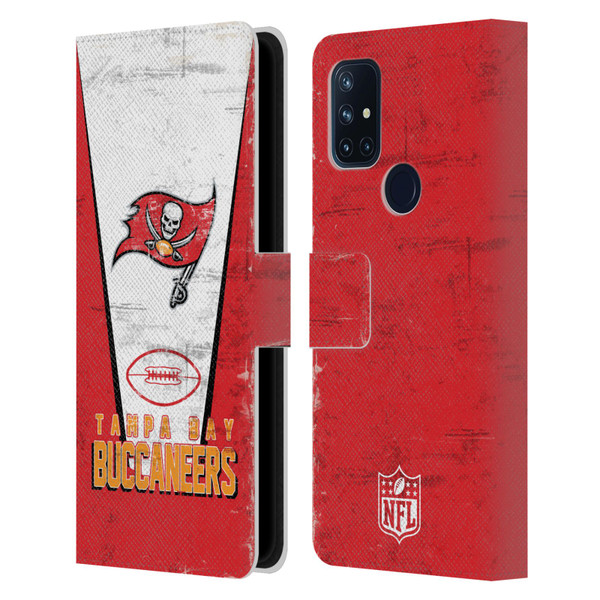 NFL Tampa Bay Buccaneers Logo Art Banner Leather Book Wallet Case Cover For OnePlus Nord N10 5G