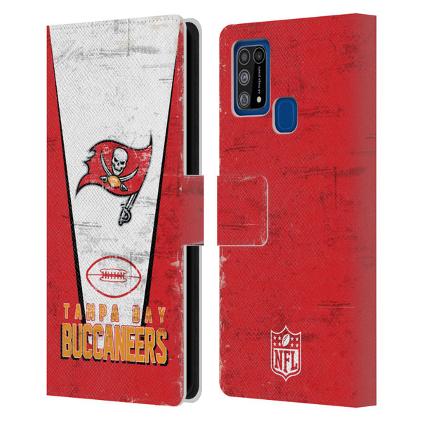 NFL Tampa Bay Buccaneers Logo Art Banner Leather Book Wallet Case Cover For Samsung Galaxy M31 (2020)