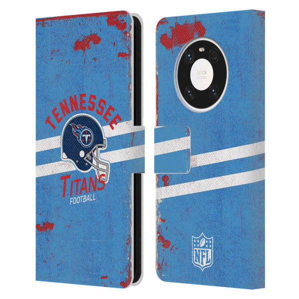 NFL Tennessee Titans Logo Art Helmet Distressed Leather Book Wallet Case Cover For Huawei Mate 40 Pro 5G