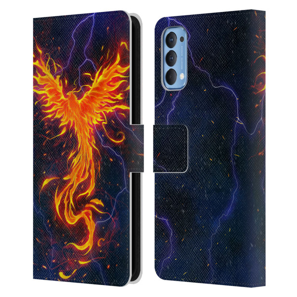 Christos Karapanos Phoenix 3 Rage Leather Book Wallet Case Cover For OPPO Reno 4 5G