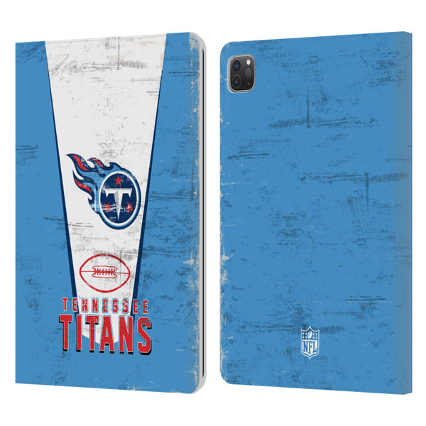 NFL Tennessee Titans Logo Art Banner Leather Book Wallet Case Cover For Apple iPad Pro 11 2020 / 2021 / 2022